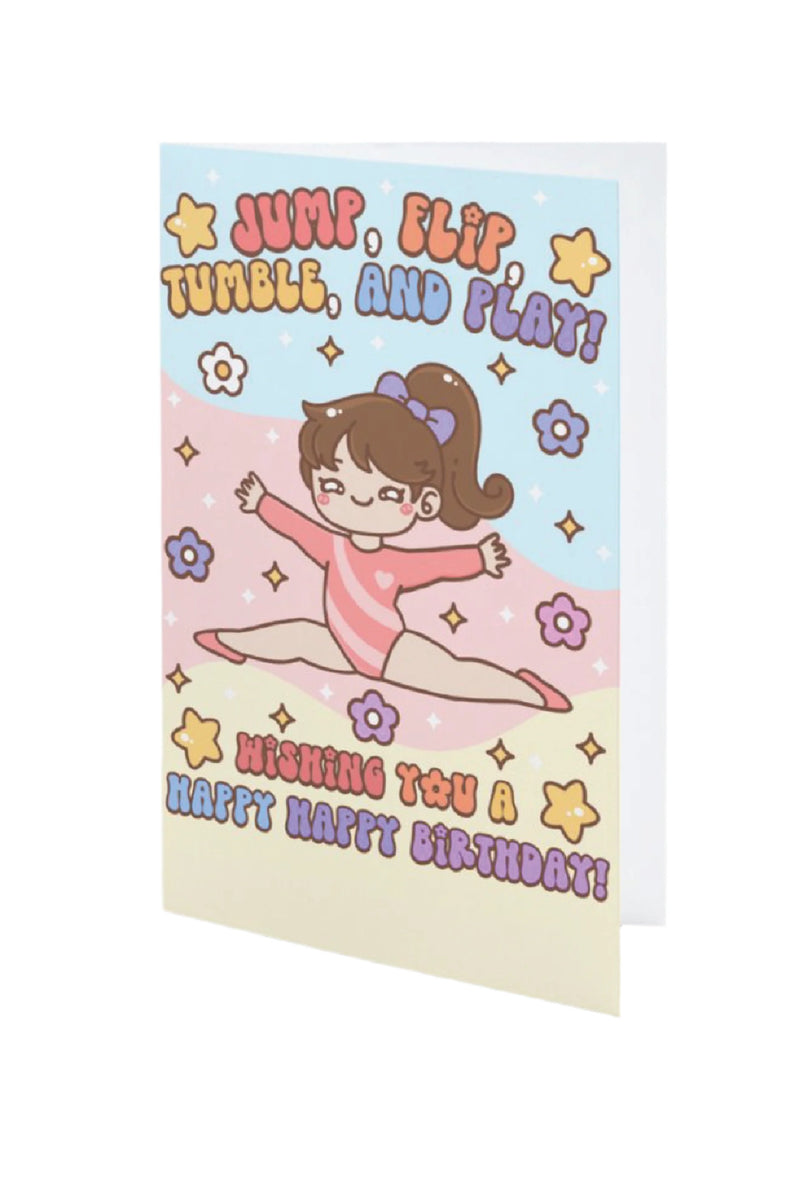 Jump Flip & Tumble Birthday Card