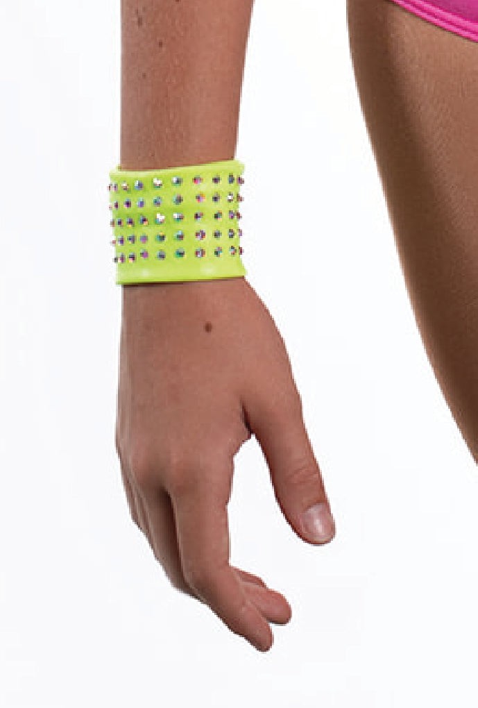 Neon Yellow Competition Wristbands (pair)